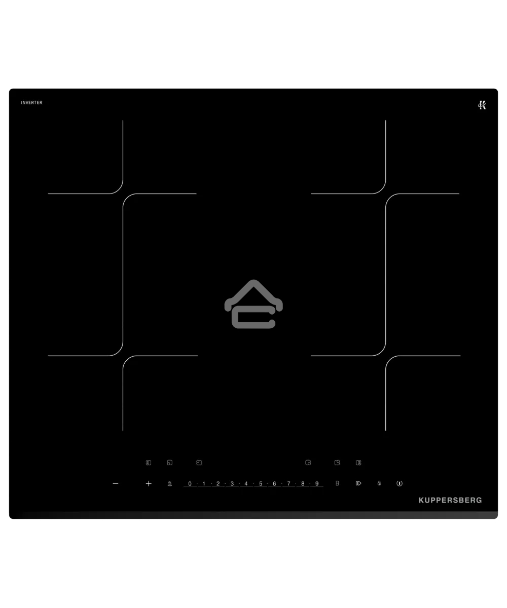 Варочная поверхность Kuppersberg/ Варочная поверхность Kuppersberg, индукция, High-Tech, 9 уровней мощности, inverter, таймер, пауза, Booster, автоматическое отключение, Flexi-zone, слайдерное управление, поддержание тепла, цвет черный