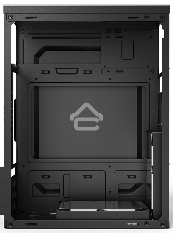 Компьютерный корпус CBR mATX Minitower MX10, c БП PSU-ATX400-08EC (400W/80мм), 2*USB 2.0, HD Audio+Mic, черный