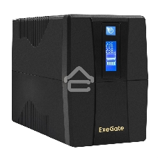 Источник бесперебойного питания ExeGate SpecialPro Smart LLB-1000.LCD.AVR.2SH.RJ.USB 1000VA/550W, LCD, AVR, 2*Schuko,RJ45/11,USB, черный