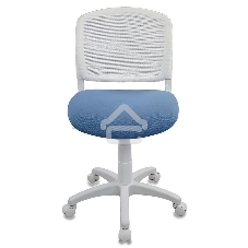 Кресло детское Бюрократ CH-W296NX/26-24 TW-15 белый, спинка сетка, сиденье голубой 26-24