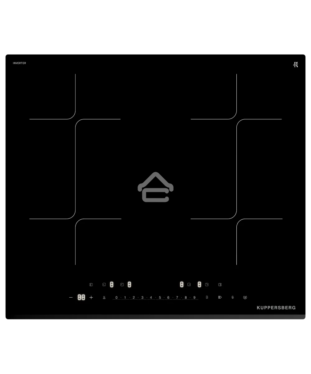 Варочная поверхность Kuppersberg/ Варочная поверхность Kuppersberg, индукция, High-Tech, 9 уровней мощности, inverter, таймер, пауза, Booster, автоматическое отключение, Flexi-zone, слайдерное управление, поддержание тепла, цвет черный