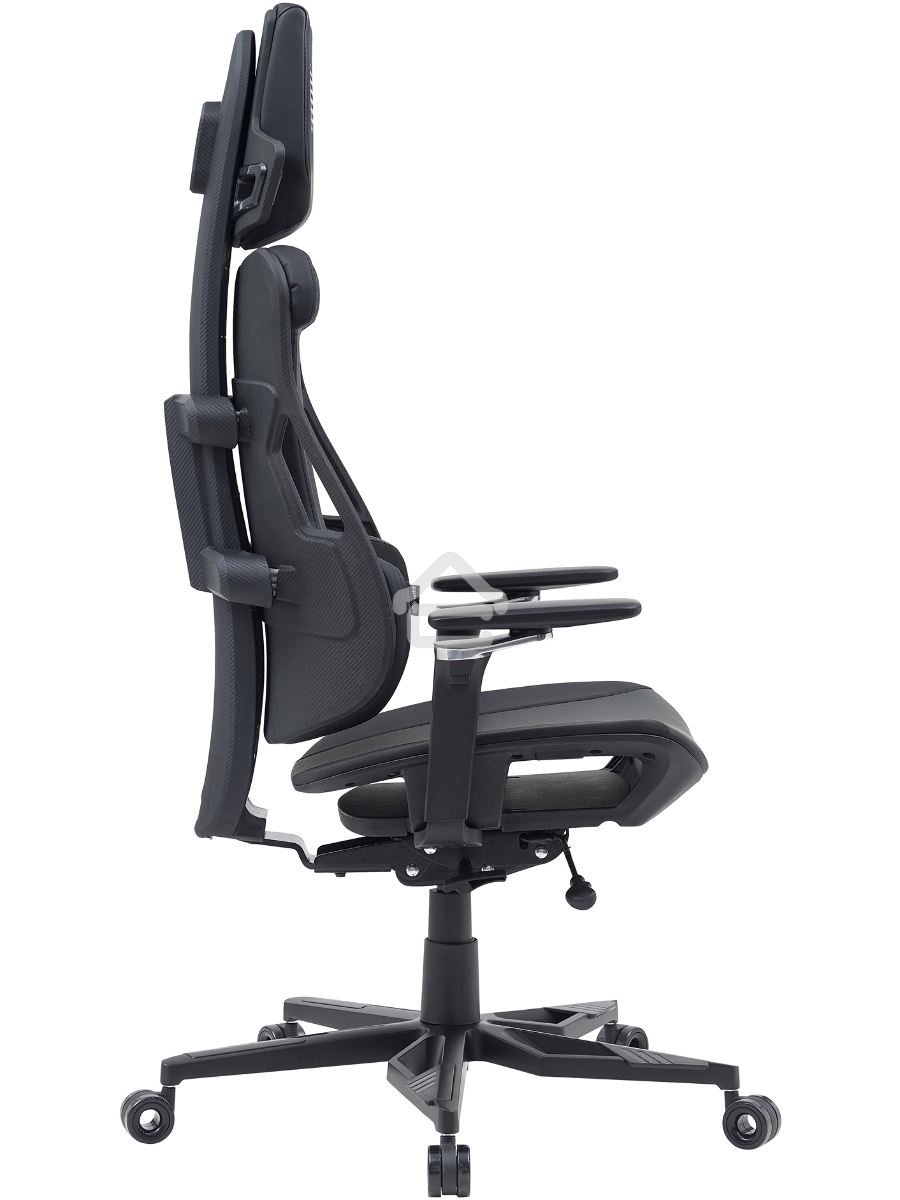 Кресло компьютерное Cactus CS-CHR-DUO-BBK черный, кожзам