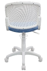 Кресло детское Бюрократ CH-W296NX/26-24 TW-15 белый, спинка сетка, сиденье голубой 26-24