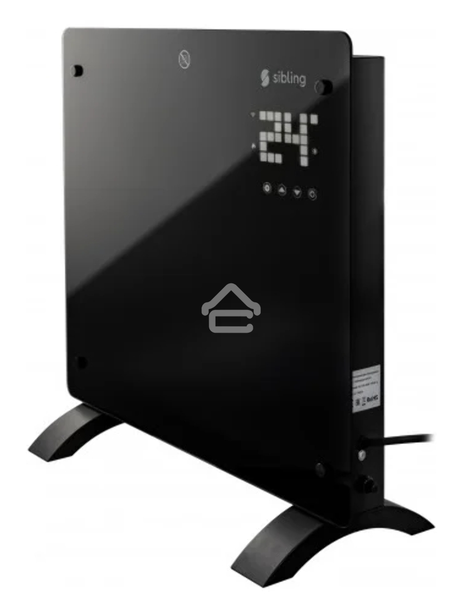 Обогреватель конвекционный Sibling Powerspace-GHB10, черный, 1000 Вт, 15 м2, электронный термостат, Wi-Fi