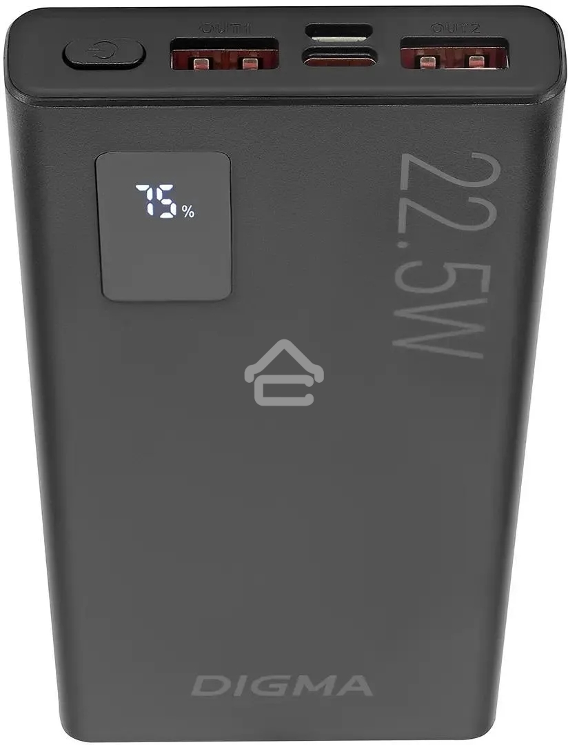 Портативный аккумулятор Digma DGPF10A 10000mAh QC3.0/PD3.0 22.5W 5A 2xUSB-A/USB-C черный