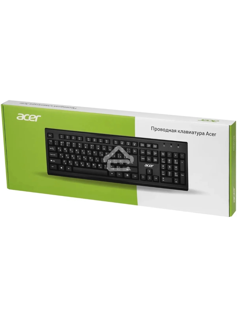 Клавиатура Acer OKW120 проводная, USB, черный