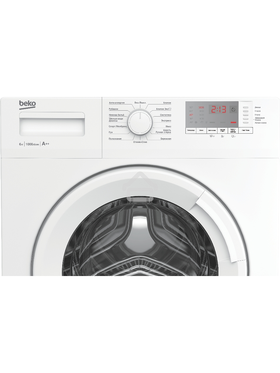 Стиральная машина Beko WRE6512BWW белый, загрузка фронтальная 6 кг, 1000 об/мин., класс: А