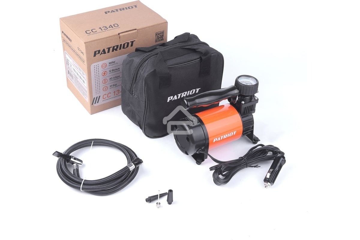 Компрессор автомобильный Patriot CC 1340 черный/оранжевый