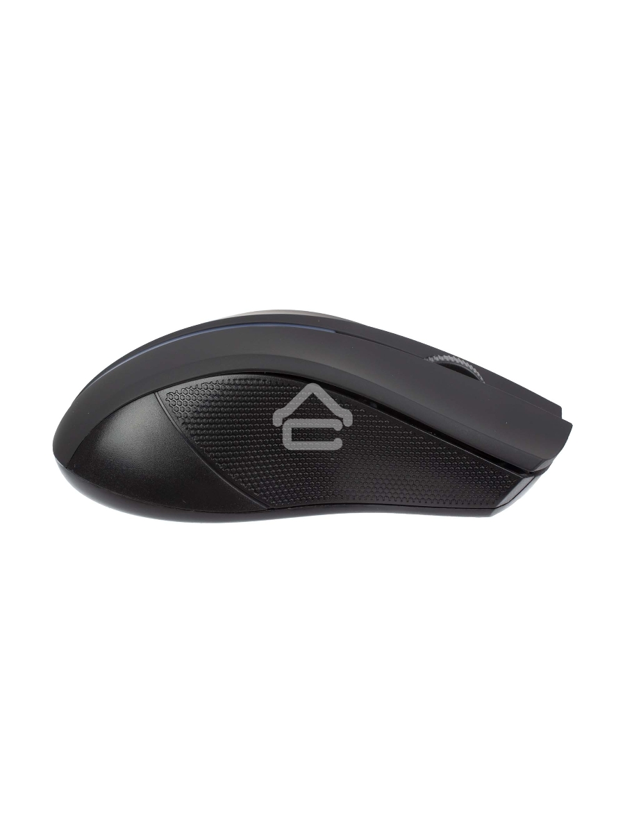 Мышь беспроводная HIPER HOMW-074 черный/синий, 1000 dpi, радиоканал, USB, кнопки - 3