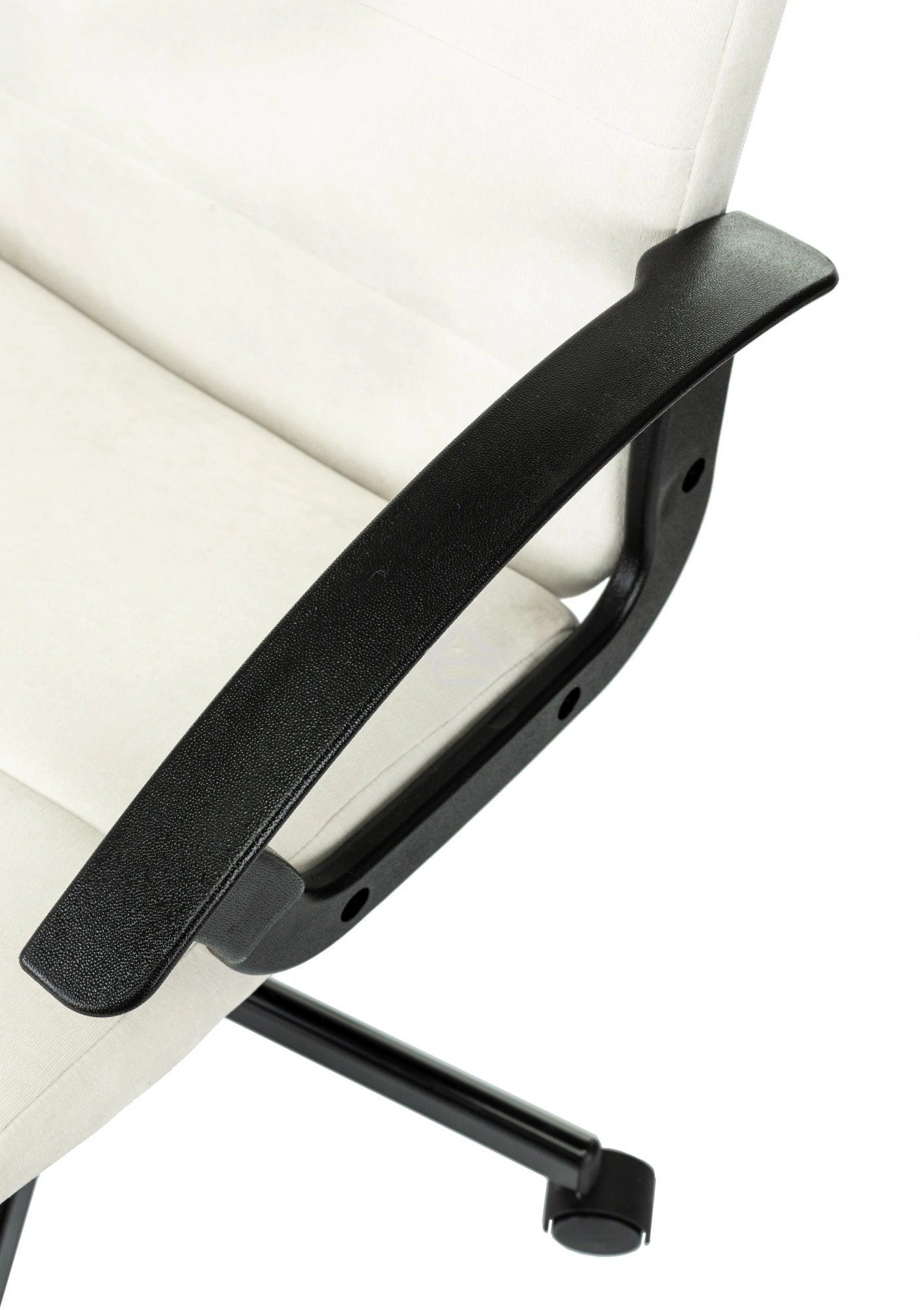 Кресло компьютерное Бюрократ Triest Fabric молочный Velvet 20 крестов. металл черный