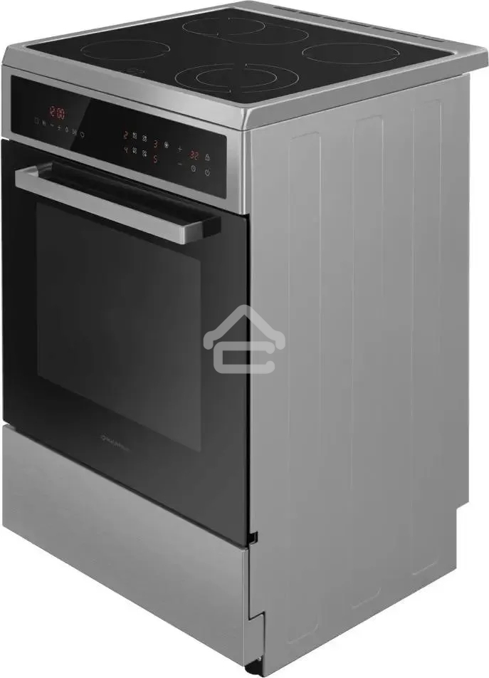 Плита электрическая Maunfeld MEC611CS10TD серебристый, конфорок 4 шт, духовка 59 л, 60 см x 85 см x 63 см