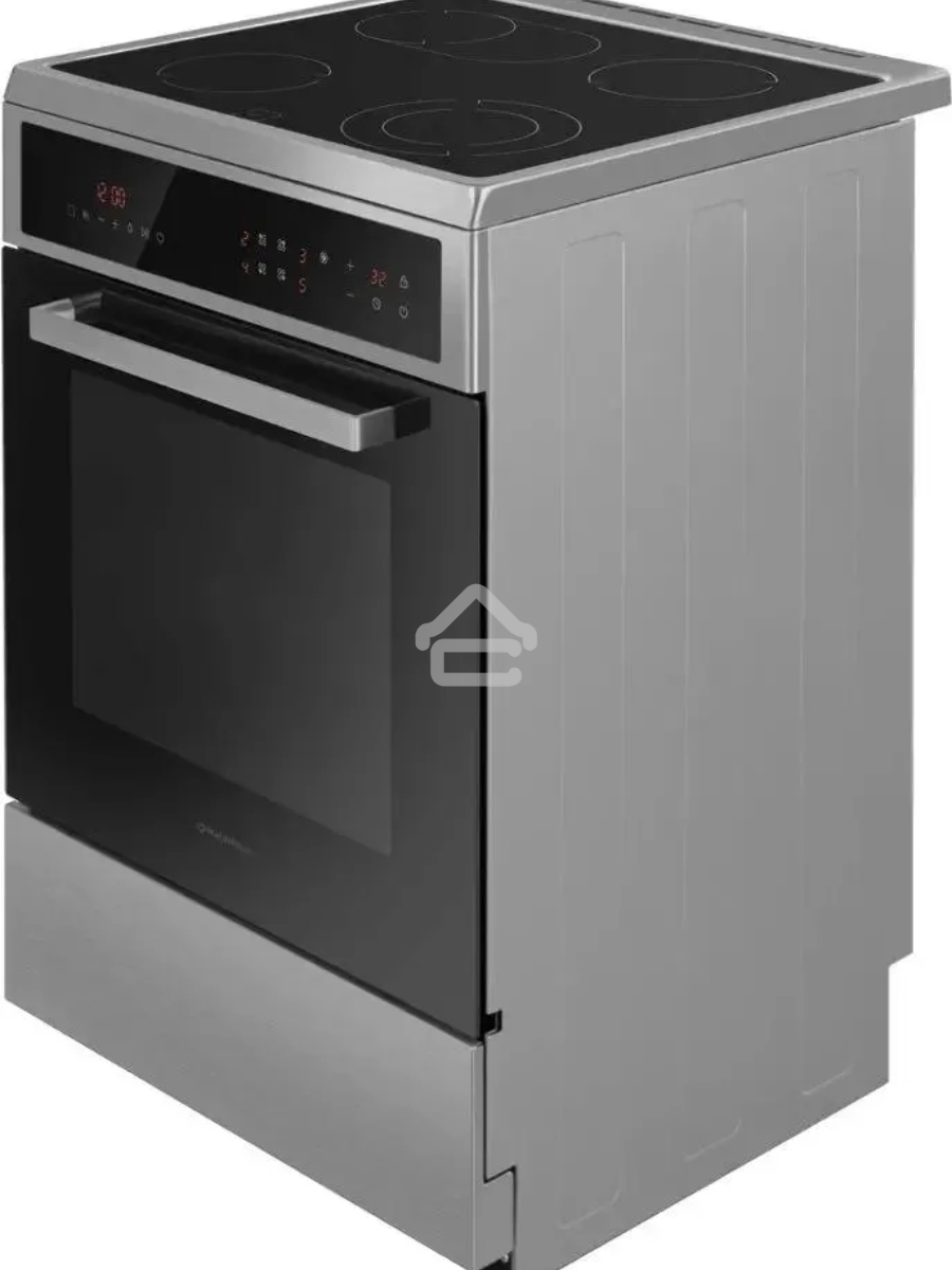 Плита электрическая Maunfeld MEC611CS10TD серебристый, конфорок 4 шт, духовка 59 л, 60 см x 85 см x 63 см