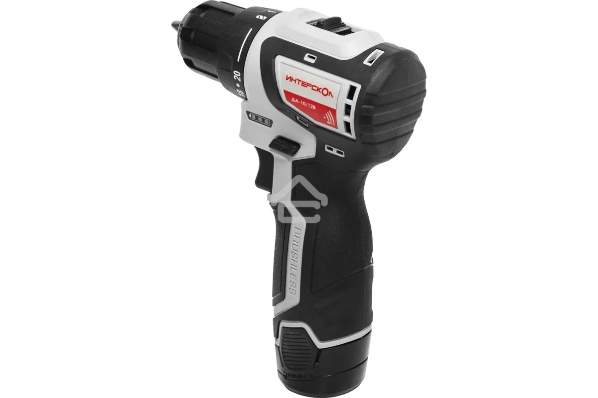 Дрель-шуруповерт аккумуляторная ИНТЕРСКОЛ ДА-10/12В МиниМАКС, 12 В, без АКБ, аккумуляторная