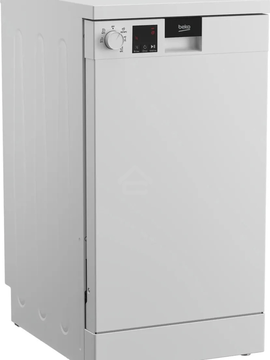 Посудомоечная машина Beko DVS050R01W, белая, 44.8 см, 10 компл., 49 дБ, класс A