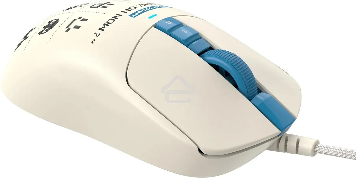 Мышь проводная A4Tech Bloody W72 Ultra Pixels Blue рисунок/бежевый/голубой, 20000 dpi, USB, кнопки - 7