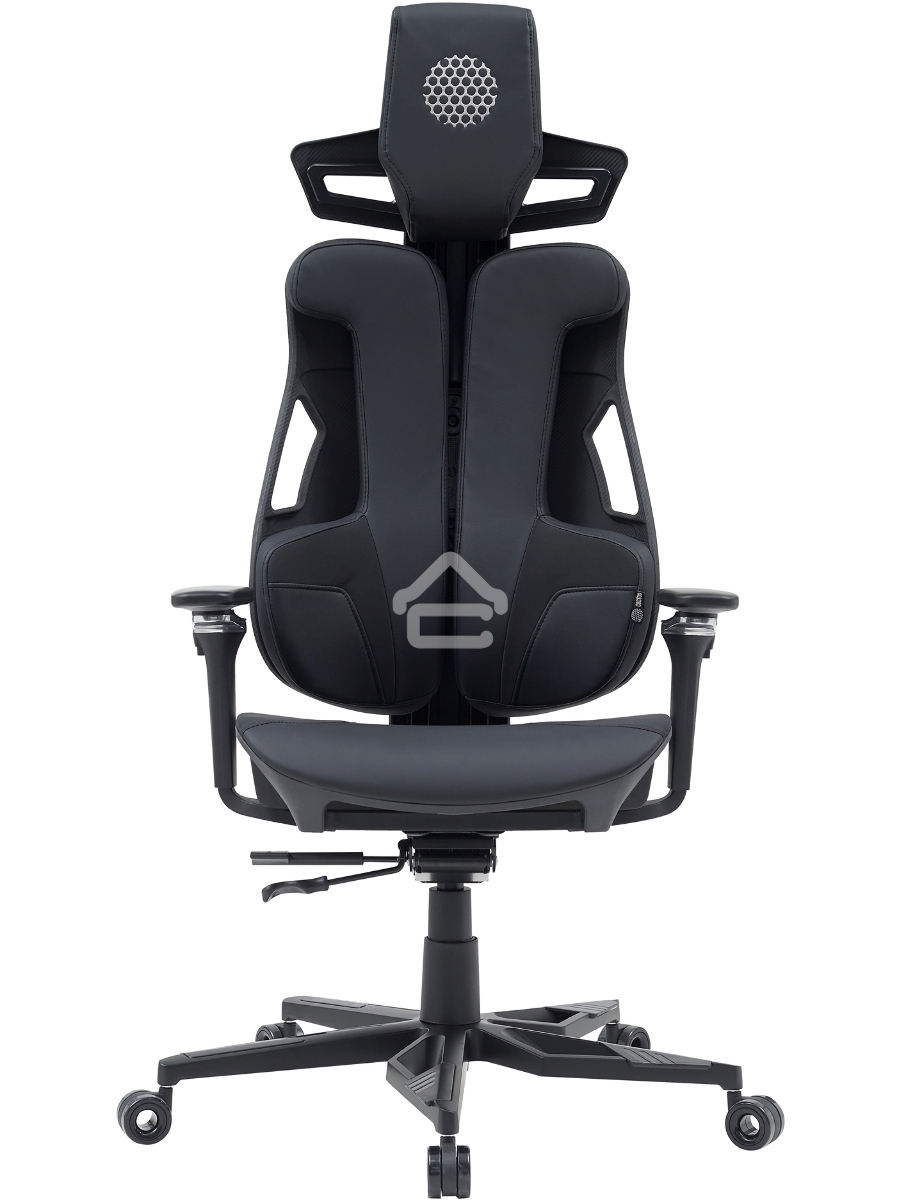 Кресло компьютерное Cactus CS-CHR-DUO-BBK черный, кожзам