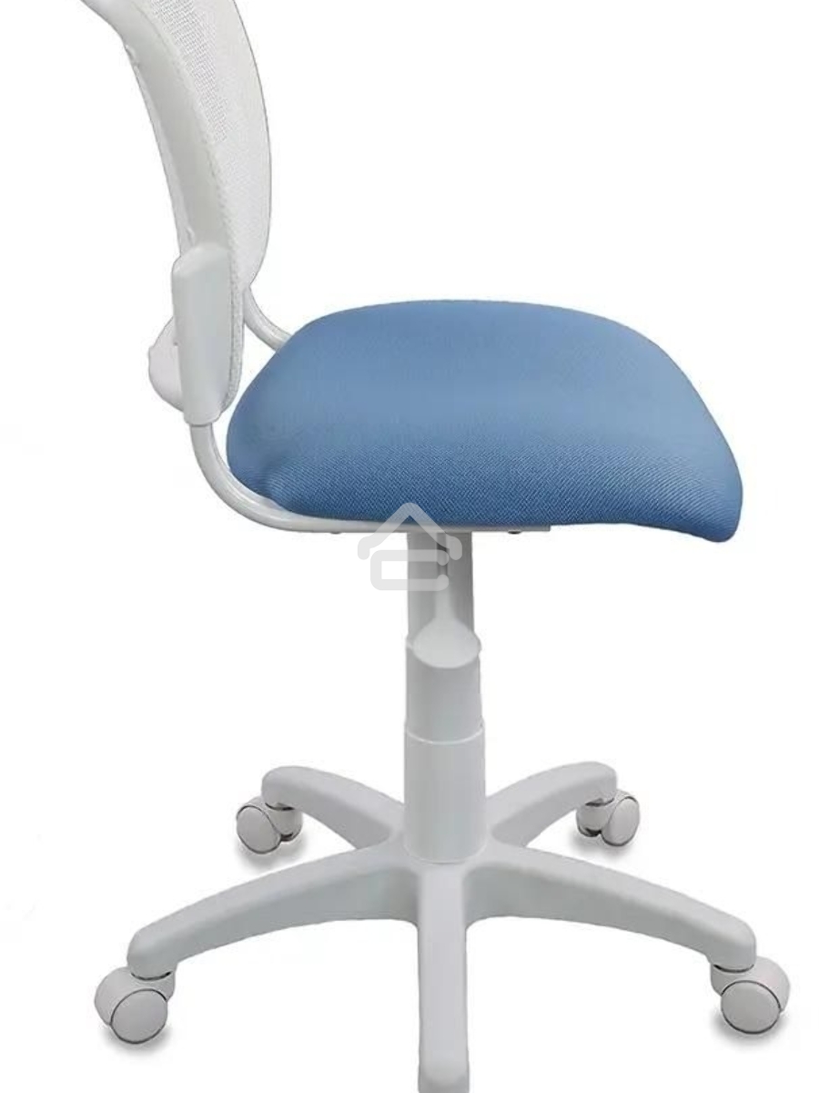 Кресло детское Бюрократ CH-W296NX/26-24 TW-15 белый, спинка сетка, сиденье голубой 26-24