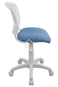 Кресло детское Бюрократ CH-W296NX/26-24 TW-15 белый, спинка сетка, сиденье голубой 26-24