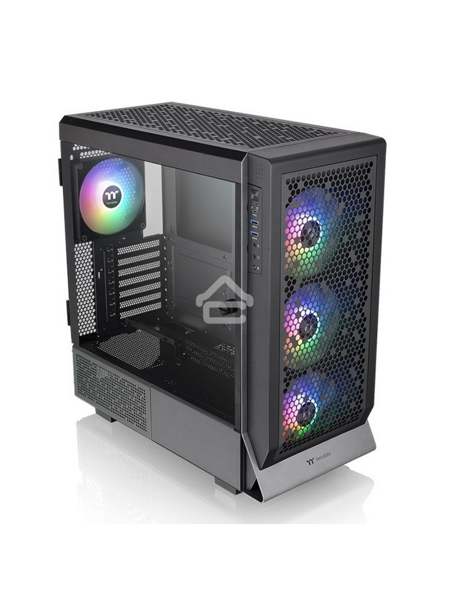 Компьютерный корпус Thermaltake Ceres 500 TG ARGB черный без БП ATX 4x140mm 2xUSB3.0 1xUSB3.1 audio bott PSU