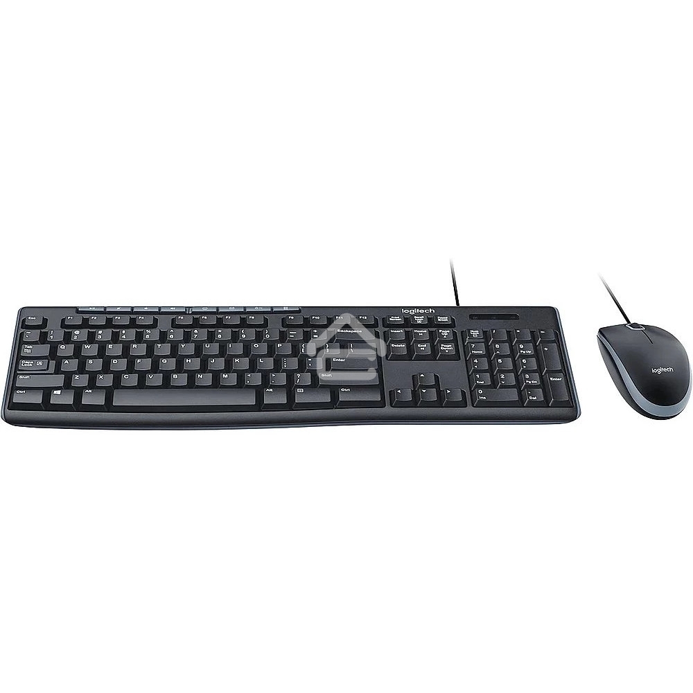 Комплект Logitech Desktop MK200 цвет черный, клавиатура 112 клавиш (8 мультимедиа), USB 1.8м, мышь 1000dpi, USB 1.8м, RTL