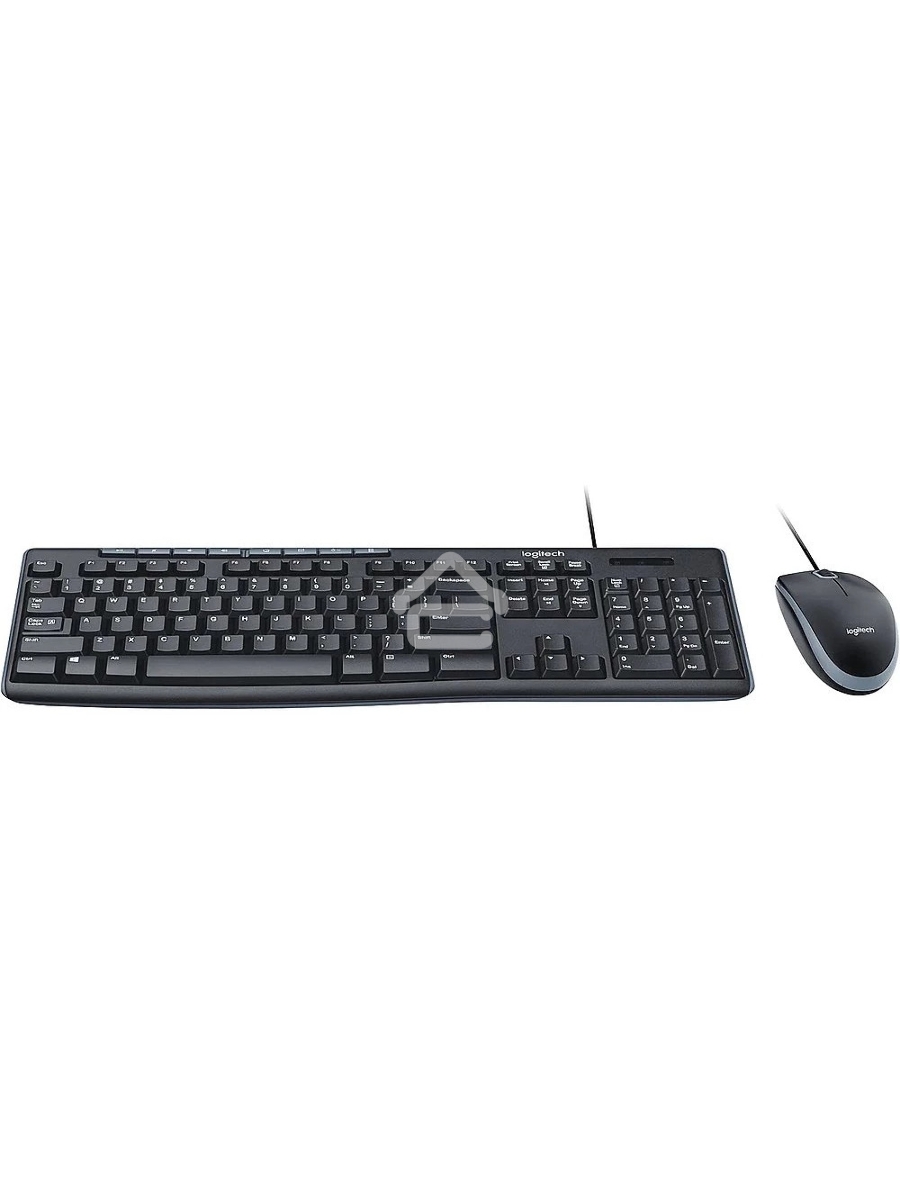 Комплект Logitech Desktop MK200 цвет черный, клавиатура 112 клавиш (8 мультимедиа), USB 1.8м, мышь 1000dpi, USB 1.8м, RTL