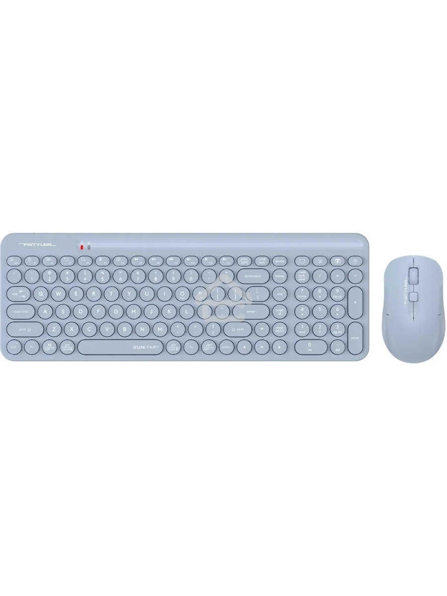 Клавиатура + мышь A4Tech Fstyler FG3300 Air2 клав:синий мышь:синий USB беспроводная slim Multimedia