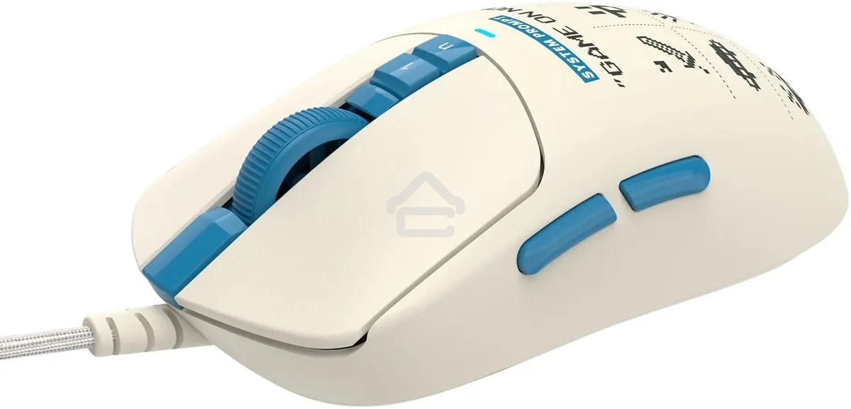 Мышь проводная A4Tech Bloody W72 Ultra Pixels Blue рисунок/бежевый/голубой, 20000 dpi, USB, кнопки - 7
