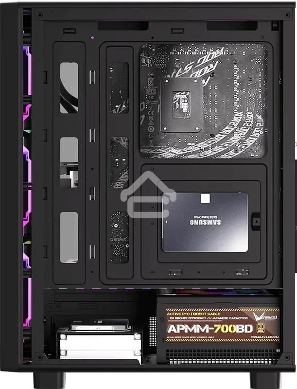 Компьютерный корпус Aerocool/Formula MANA DYNAMIC черный без БП ATX 6x120мм 2xUSB 3.0 1xUSB3.1 audio bott PSU