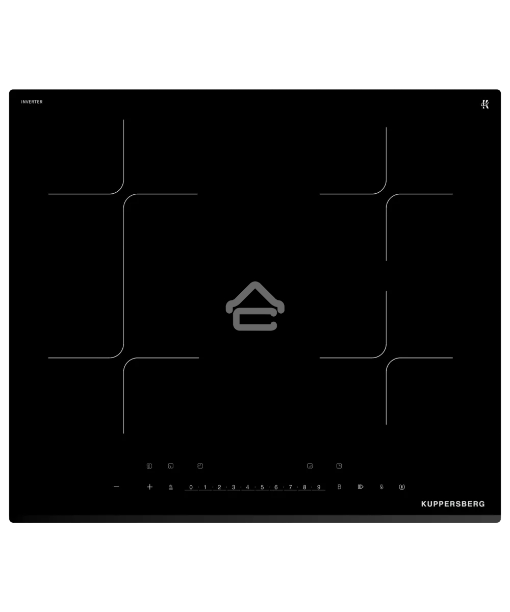 Варочная поверхность Kuppersberg/ Варочная поверхность Kuppersberg, индукция, High-Tech, 9 уровней мощности, inverter, таймер, пауза, Booster, автоматическое отключение, Flexi-zone, слайдерное управление, поддержание тепла, цвет черный