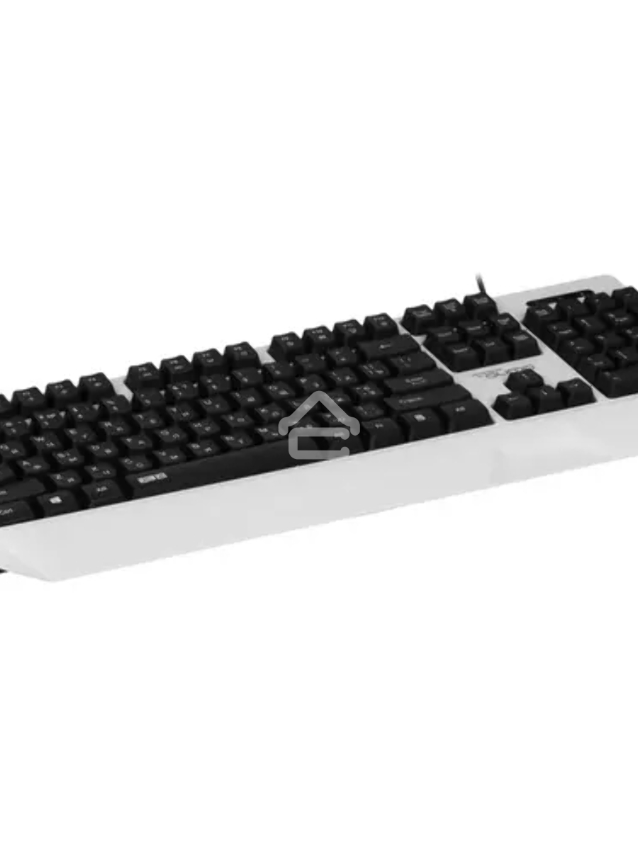 Игровая клавиатура Qumo Twins K68, с двумя накладками разного цвета, проводная, 104 клавиши, кнопка FN, встроенная радужная подсветка