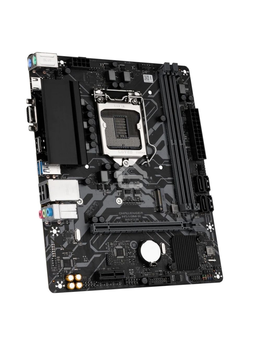 Материнская плата Maxsun Challenger H510M-R, LGA 1200, Intel H510, 2xDDR4, 4xSATA, 1xM.2, 1xPCIe 4.0 x16, 1xPCIe 3.0 x1, 1xHDMI, 1xVGA, 1x 1Gb LAN, 2xUSB-A 3.2 Gen 1, 4xUSB-A 2.0, 3x3.5 мм, 5.1, M-ATX