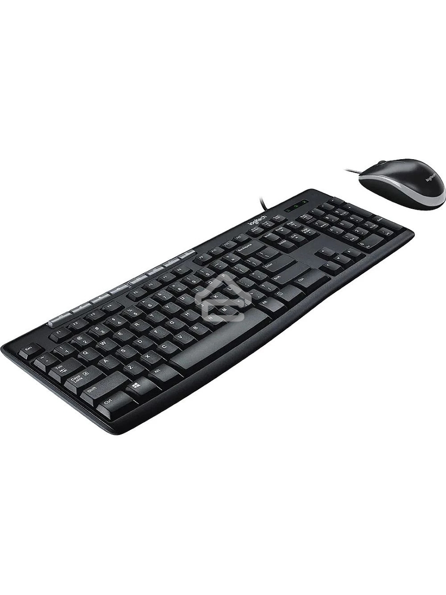 Комплект Logitech Desktop MK200 цвет черный, клавиатура 112 клавиш (8 мультимедиа), USB 1.8м, мышь 1000dpi, USB 1.8м, RTL