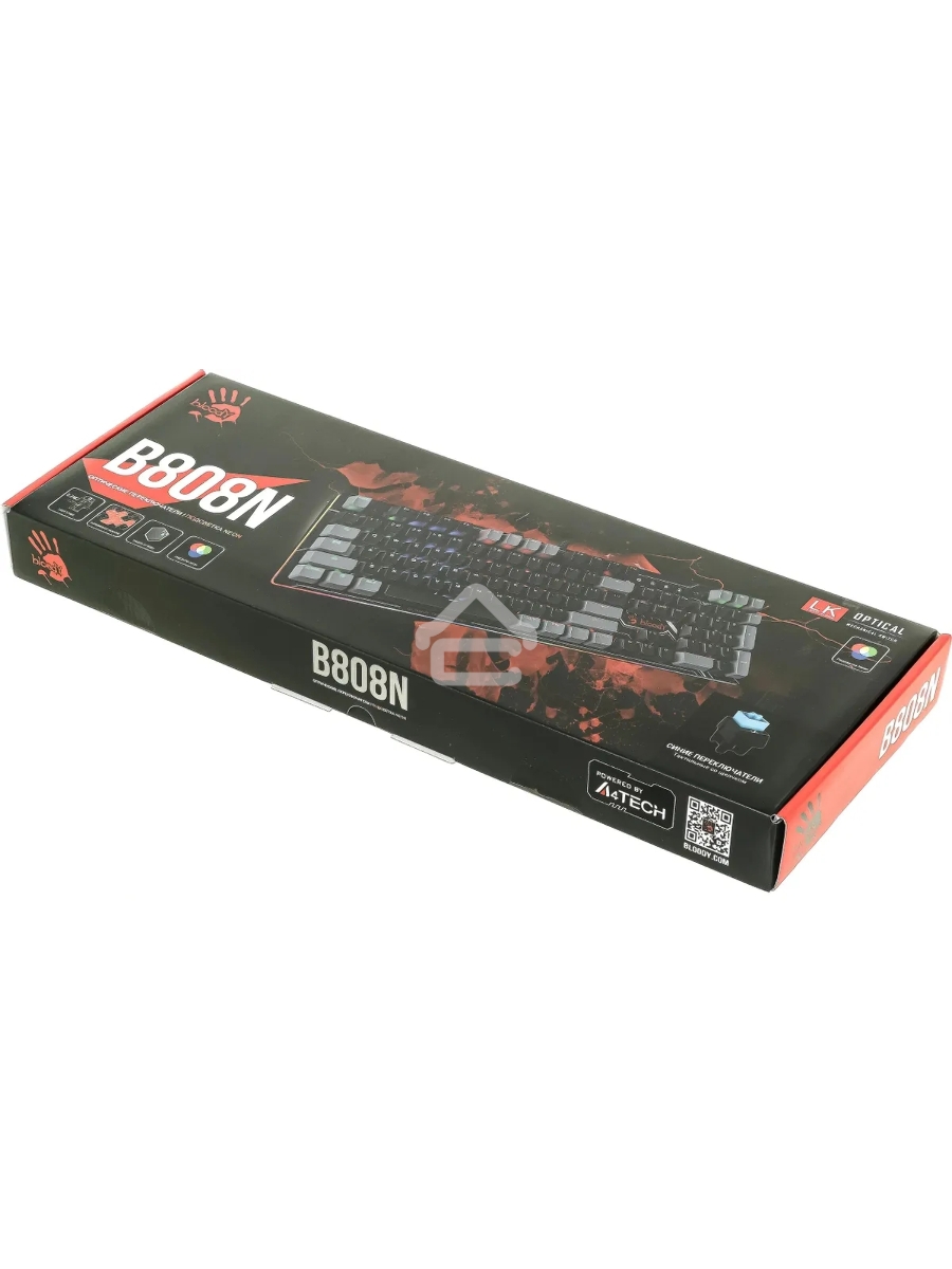Клавиатура A4Tech Bloody B808N проводная USB черный/серый