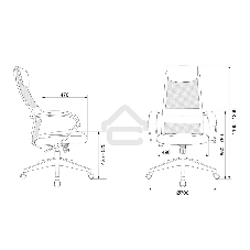 Кресло руководителя Бюрократ CH-607BS черный, сетка/ткань, крестов. металл хром