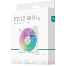 Вентилятор для корпуса DEEPCOOL FD12 белый, 120 мм, 2050 об/мин, 26.9 дБ, 4 pin