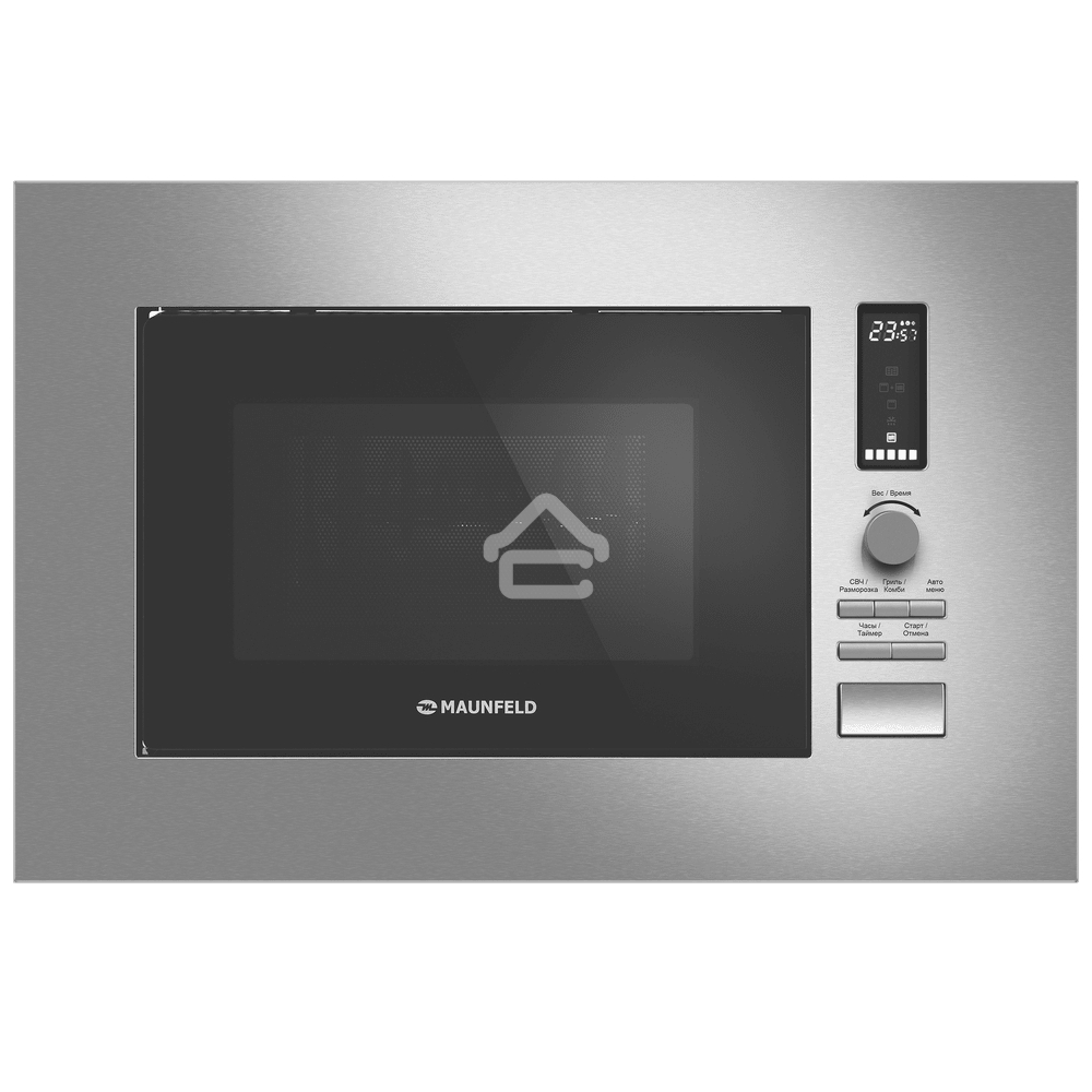 Микроволновая печь встраиваемая Maunfeld JBMO820GS01 нержавеющая сталь, 20 л, 1080 Вт, переключатели - поворотный механизм/кнопки