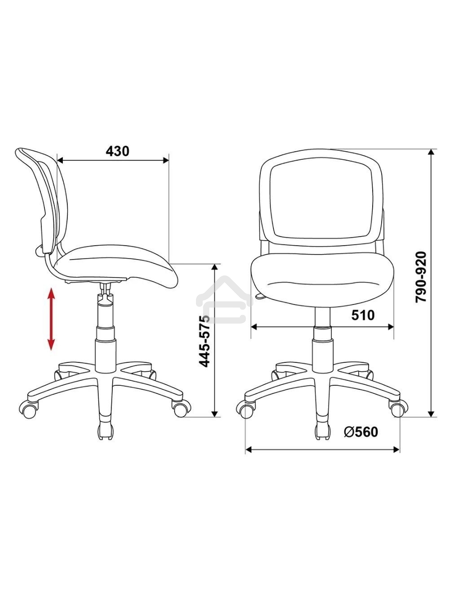 Кресло детское Бюрократ CH-W296NX/26-24 TW-15 белый, спинка сетка, сиденье голубой 26-24