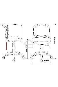 Кресло детское Бюрократ CH-W296NX/26-24 TW-15 белый, спинка сетка, сиденье голубой 26-24