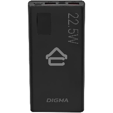 Портативный аккумулятор Digma DGPF10A 10000mAh QC3.0/PD3.0 22.5W 5A 2xUSB-A/USB-C черный