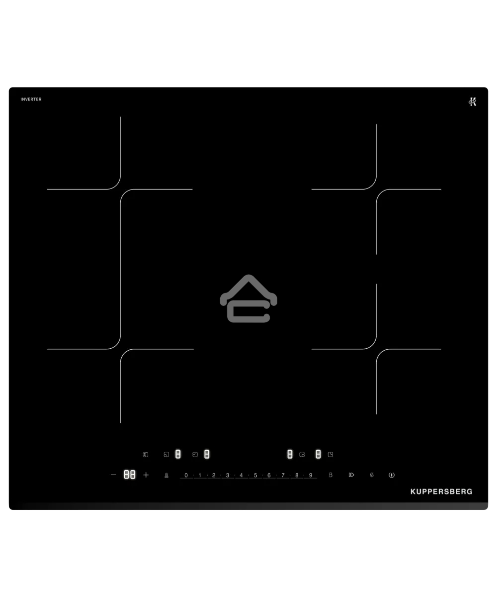 Варочная поверхность Kuppersberg/ Варочная поверхность Kuppersberg, индукция, High-Tech, 9 уровней мощности, inverter, таймер, пауза, Booster, автоматическое отключение, Flexi-zone, слайдерное управление, поддержание тепла, цвет черный