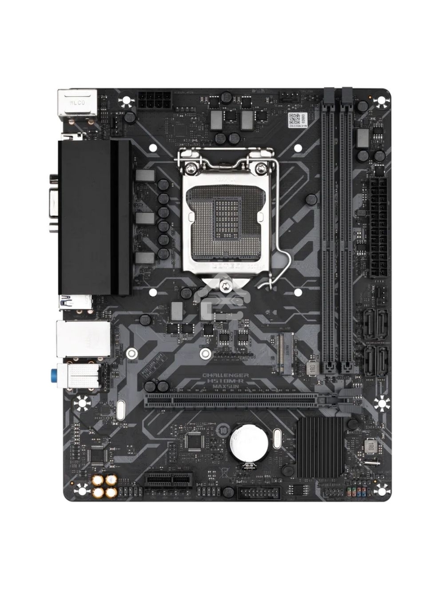 Материнская плата Maxsun Challenger H510M-R, LGA 1200, Intel H510, 2xDDR4, 4xSATA, 1xM.2, 1xPCIe 4.0 x16, 1xPCIe 3.0 x1, 1xHDMI, 1xVGA, 1x 1Gb LAN, 2xUSB-A 3.2 Gen 1, 4xUSB-A 2.0, 3x3.5 мм, 5.1, M-ATX