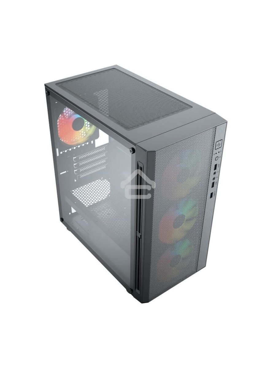 Компьютерный корпус ACD Citadel 104 ATX, Black, USB3.0*1+USB2.0*2+HD audio,3*12cm F1 ARGB fans at front(Slave fans) ,1*12cm F1 ARGB fan at rear (Master fan)