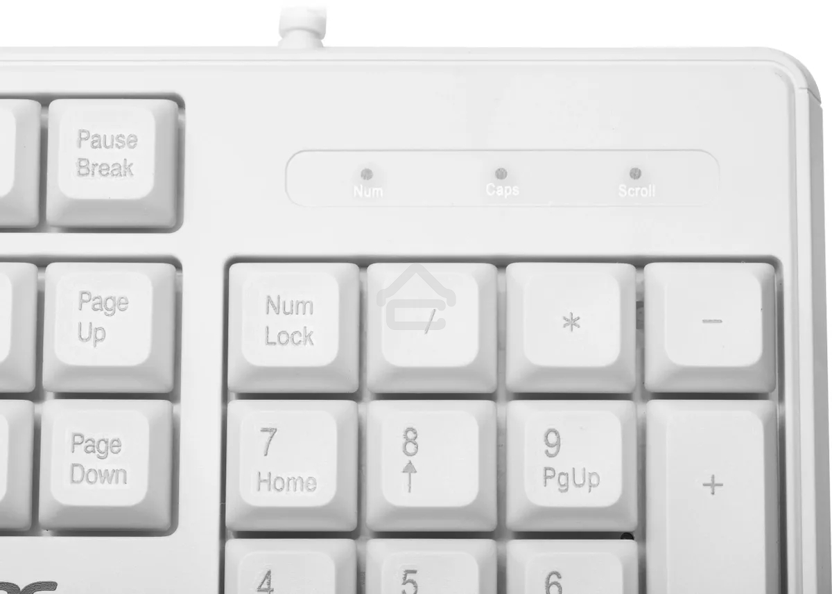 Клавиатура проводная Acer OKW301 (ZL.KBDCC.01B), USB, белый