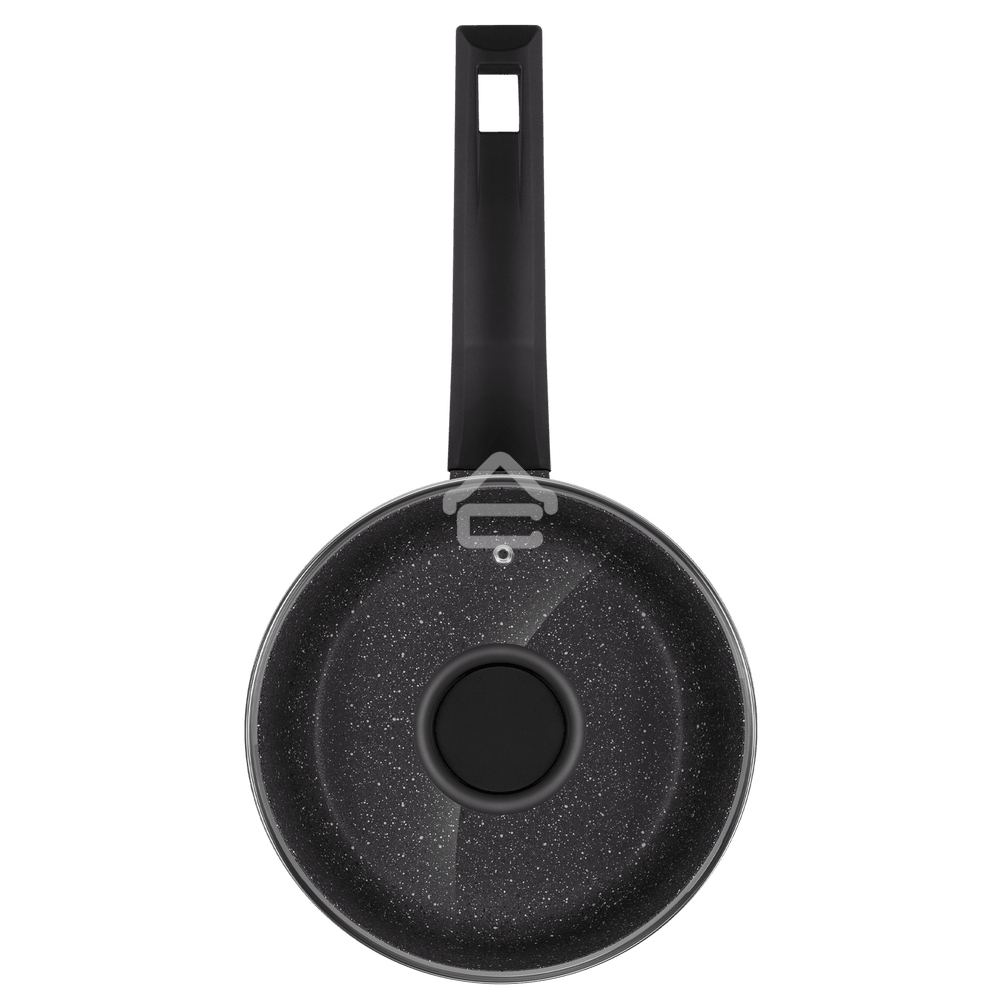 Ковш Maunfeld Galaxite MF18GLX01SP из литого алюминия со стеклянной крышкой, 18 см, 1,6 л
