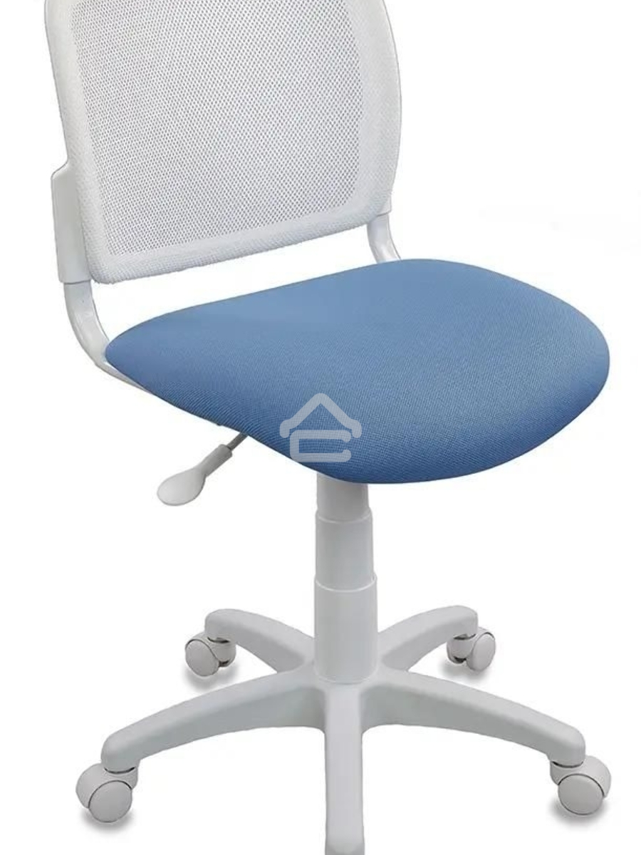 Кресло детское Бюрократ CH-W296NX/26-24 TW-15 белый, спинка сетка, сиденье голубой 26-24