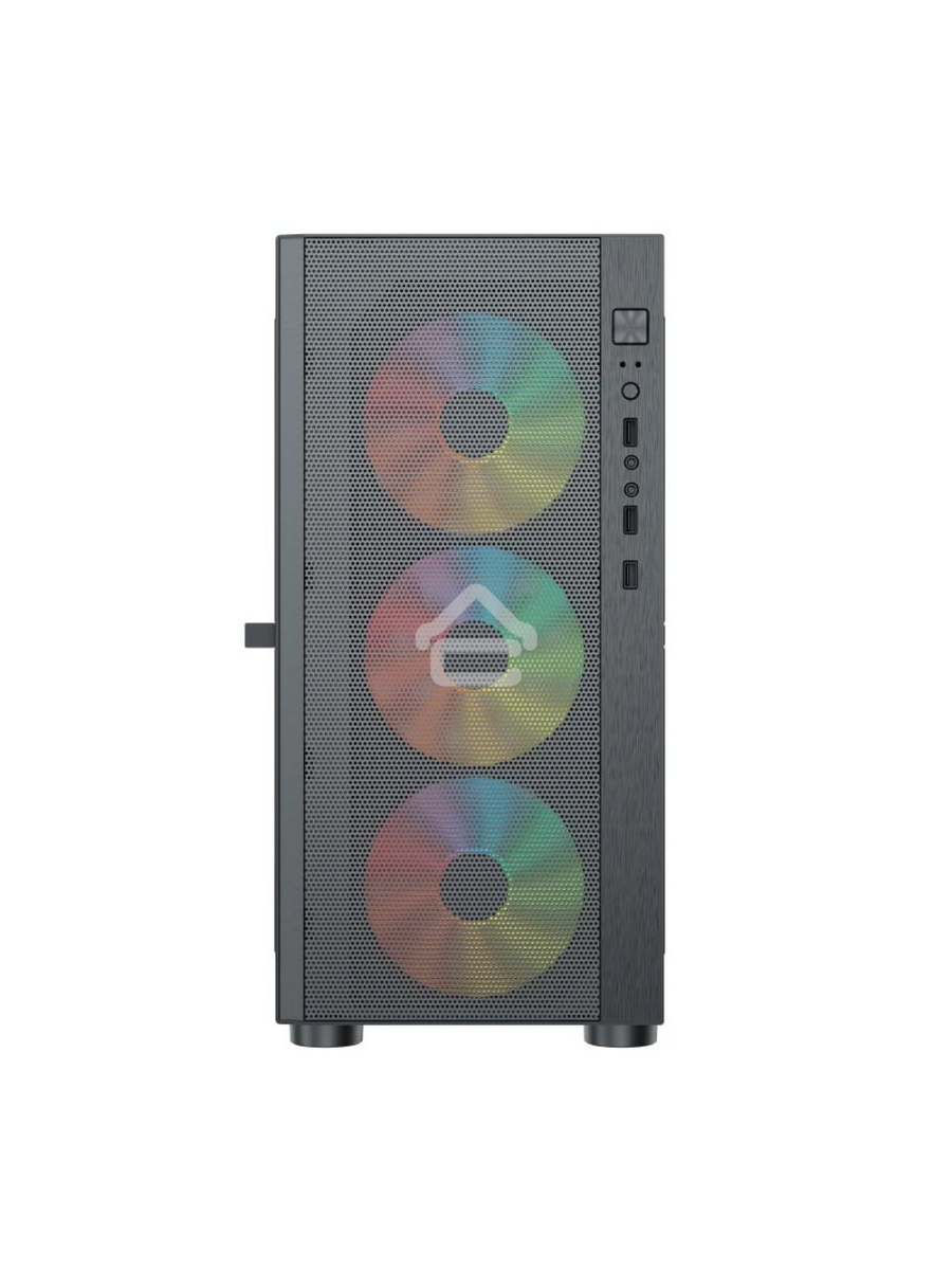 Компьютерный корпус ACD Citadel 104 ATX, Black, USB3.0*1+USB2.0*2+HD audio,3*12cm F1 ARGB fans at front(Slave fans) ,1*12cm F1 ARGB fan at rear (Master fan)
