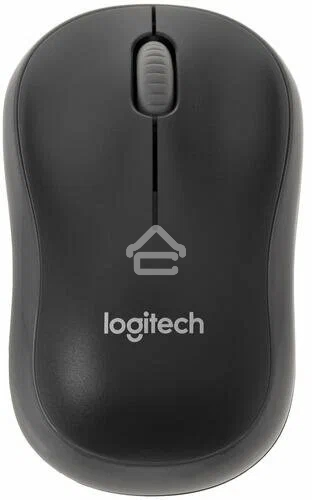 Мышь беспроводная Logitech M186 черный/серый, 1000 dpi, радиоканал, USB, кнопки - 3