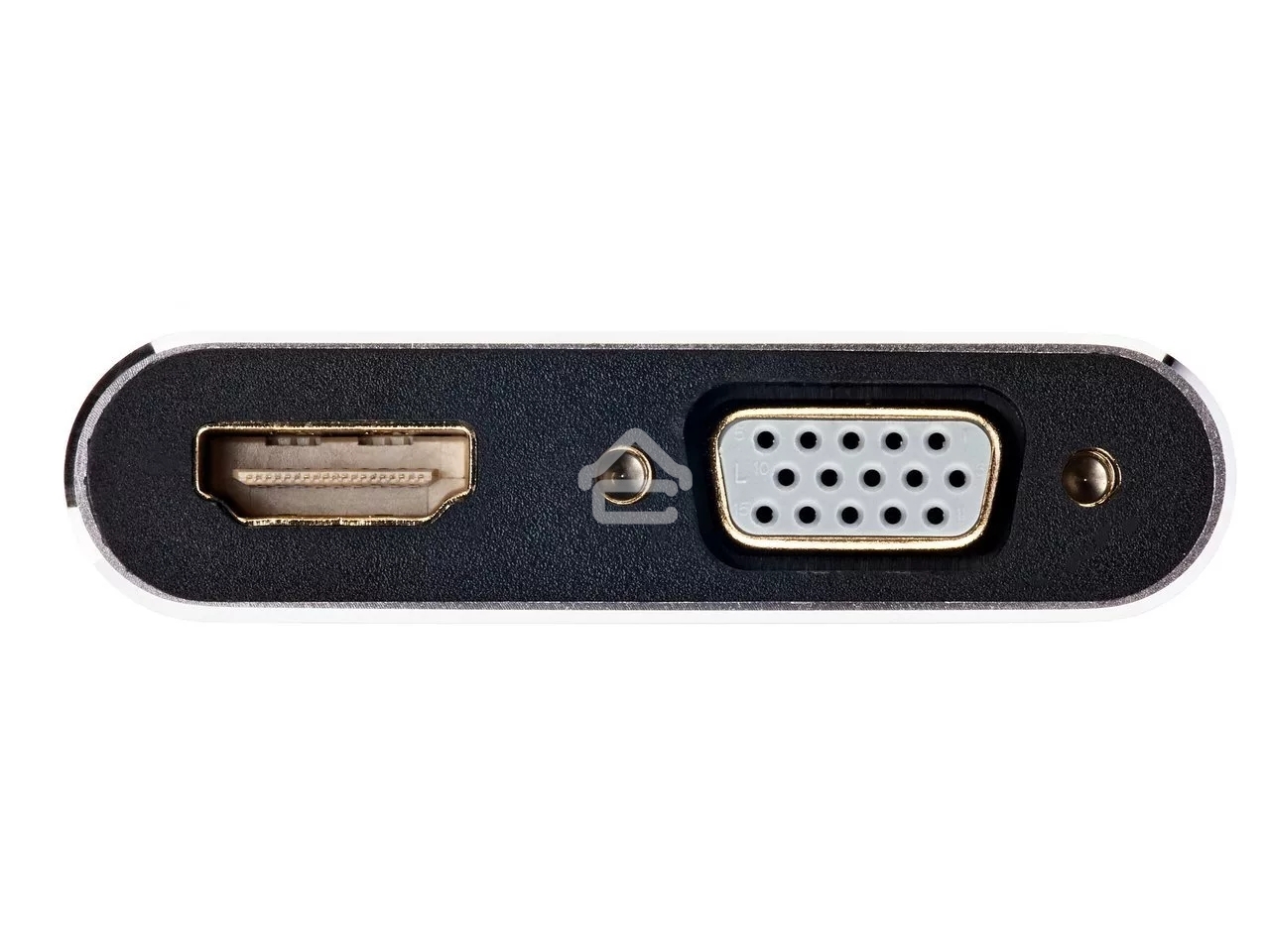 Кабель-концентратор USB3.1 TypeCm -->HDMI+USB3.0+PD+VGA Alum Grey 4K@30Hz, Telecom<TUC055>