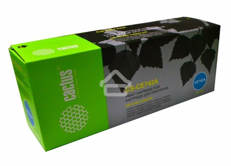 Картридж лазерный Cactus CS-CE742A желтый (7300 стр.) для HP CLJ CP5220/CP5221/CP5223/CP5225/CP5227/CP5229