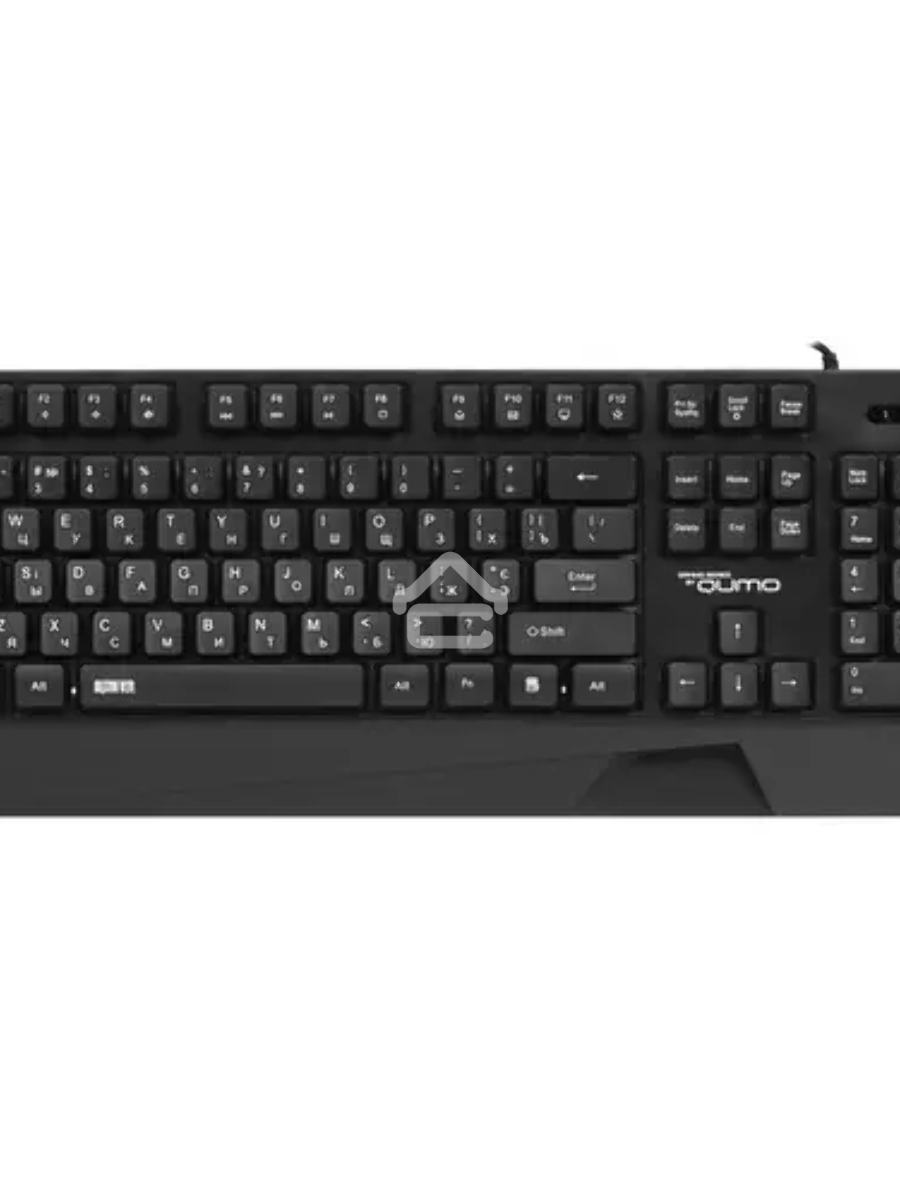 Игровая клавиатура Qumo Twins K68, с двумя накладками разного цвета, проводная, 104 клавиши, кнопка FN, встроенная радужная подсветка